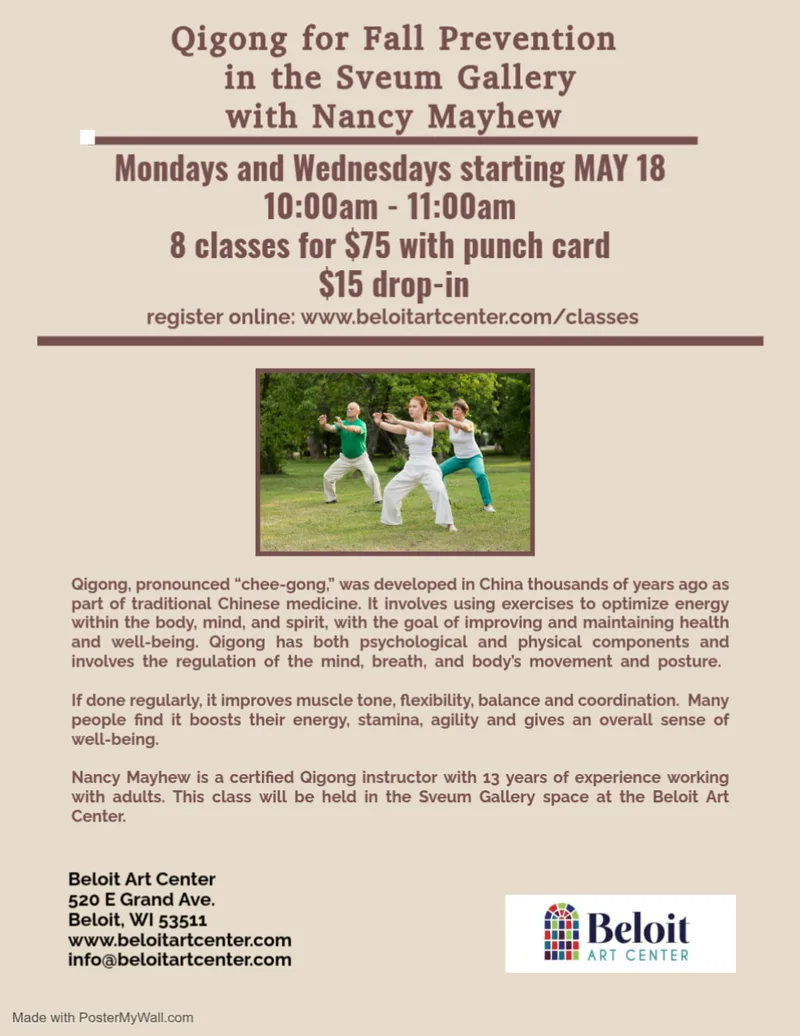 Qigong - Mondays & Wednesday - $75 - 8 session punch card or $15/session